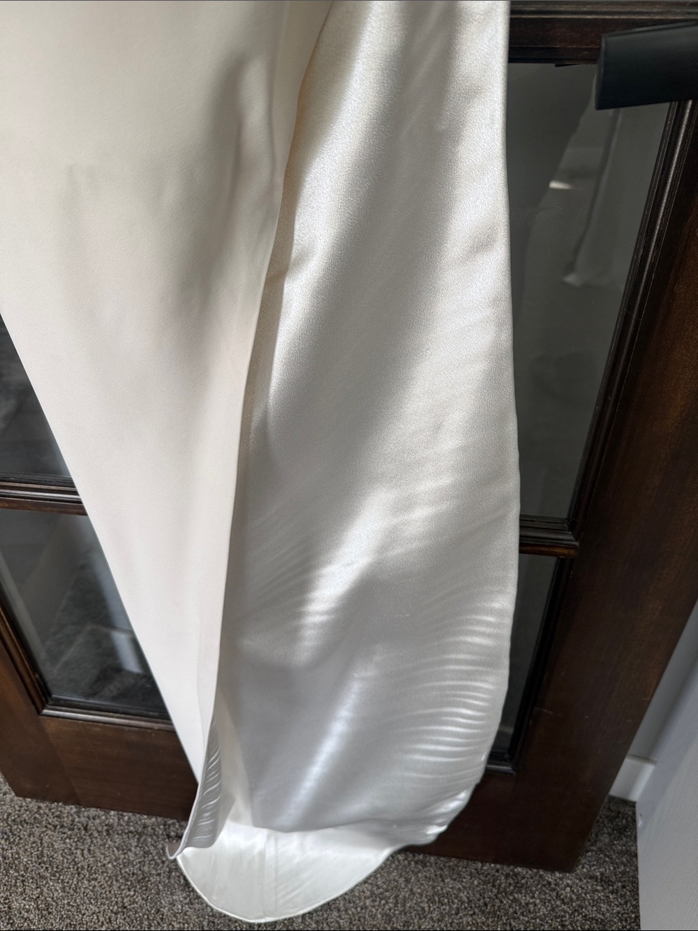 Bronx and Banco Stella Elegant One-Shoulder Cream Bridal Gown Small Summer Gown - Picture 9 of 11